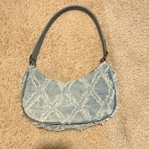 Stylish Blue Vintage Denim Shoulder Bag